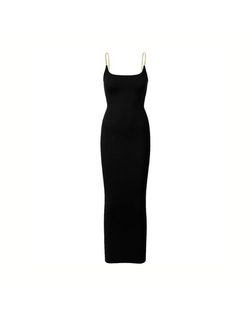 Decolet the label Black Aurelia Knit Chain Dress