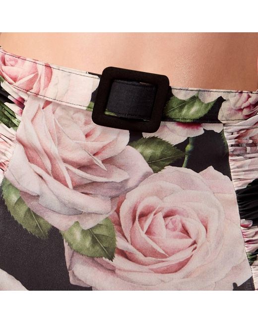 Nur Karaata Black Lily Top Bloom Bikini Set