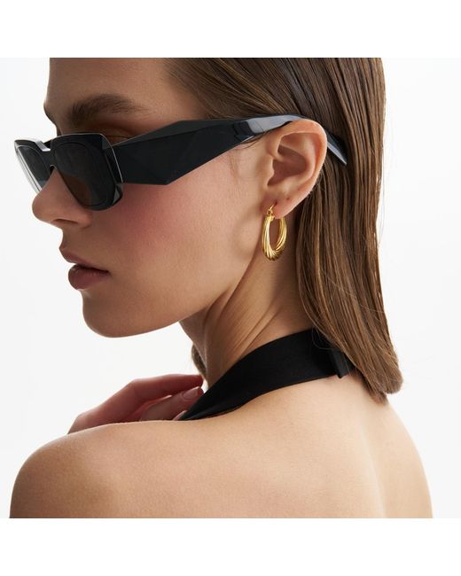 Maison De Gala Metallic Iris Hoop Earring
