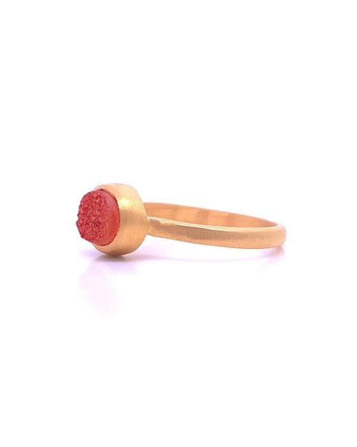GEM BAZAAR Red Balls Of Fire Stacking Ring