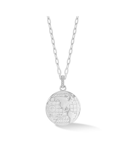 Dower & Hall White One World Talisman Necklace In