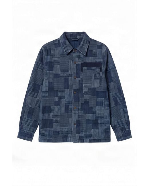 Komodo Blue Paddy Organic Cotton Overshirt for men
