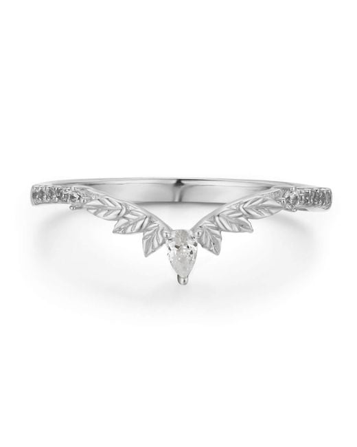 Azura Jewelry New York Metallic Woodland Stacking Band Vermeil