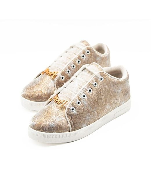 Rettrose Natural Brielle Luxury Pale Satin Handmade Embellished Tennis Shoe