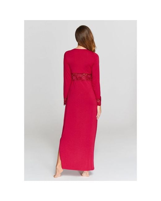 Oh!Zuza Red Maxi Viscose Nightgown
