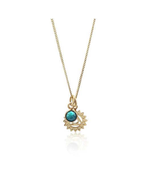 The Jewellery Store London Metallic Throat Chakra/Vishuddha Chakra Charm Necklace