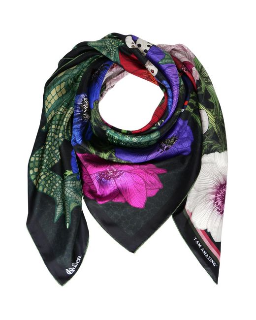 Kueen Green Silk Scarf