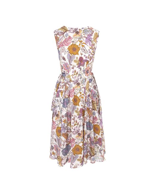 IPANOMI Multicolor Grazia Midi Dress With Drawstrings