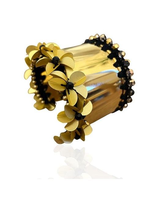 PINAR OZEVLAT Yellow Gardenia Cuff
