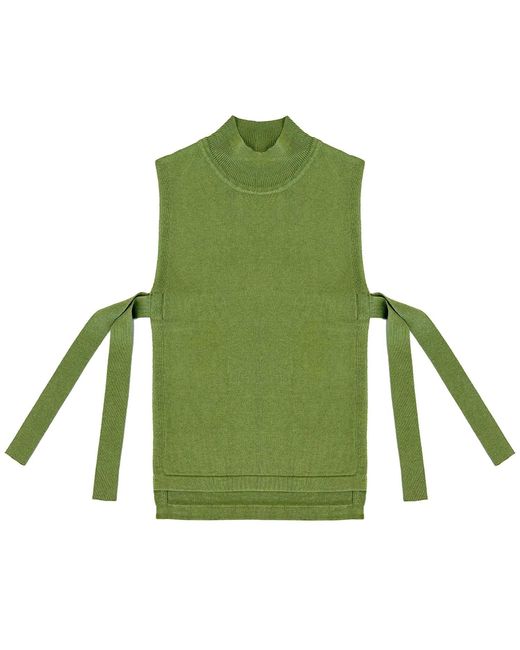 Zenzee Green Silk Cashmere Boyfriend Short Sleeve Polo Shirt