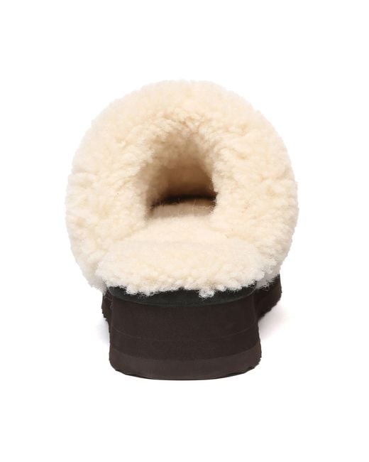 EverAu Australia Black Crake Knitted Platform Slippers