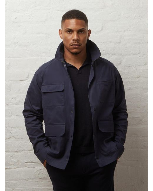 Guards London Blue Jacob Modern Field Overshirt for men