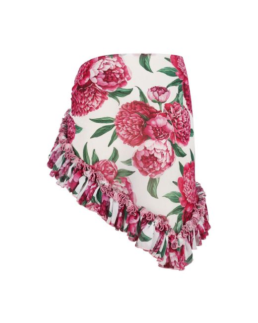 Nur Karaata Red Lily Pareo Skirt