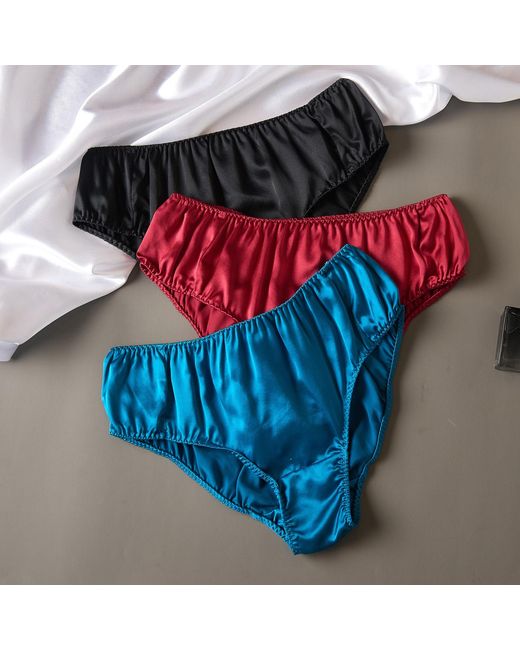 Soft Strokes Silk Red Set Of Two Pure Mulberry Silk Bikini Pantie
