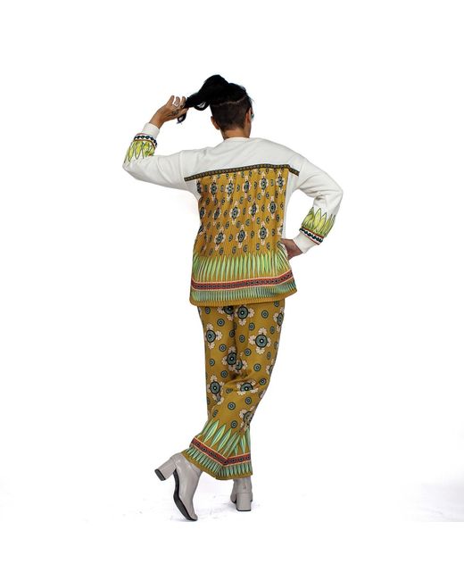 Lalipop Design Blue Off White Sweatshirt With Pleated Back And Embroidery Detail