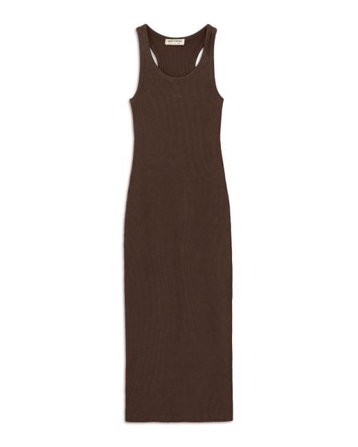 Nocturne Brown Printed Detail Maxi Dress