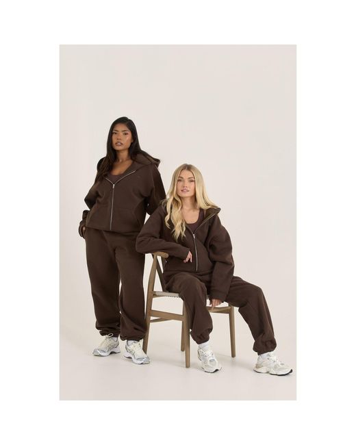 Loom Archives Brown Loom Zip Through Hoodie