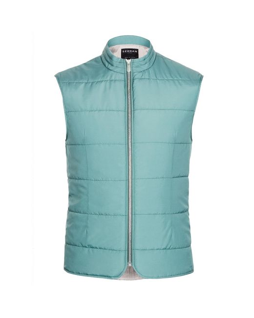 SEREN LONDON Blue Quilted Gilet for men