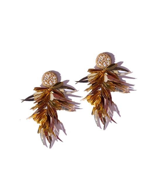 Simitri Brown Fringe Earrings