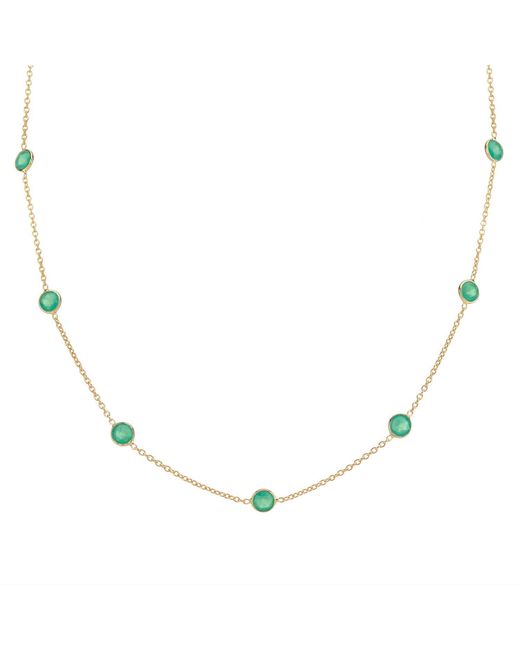 Auree Jewellery Brown Antibes Chrysoprase And Vermeil Station Necklace