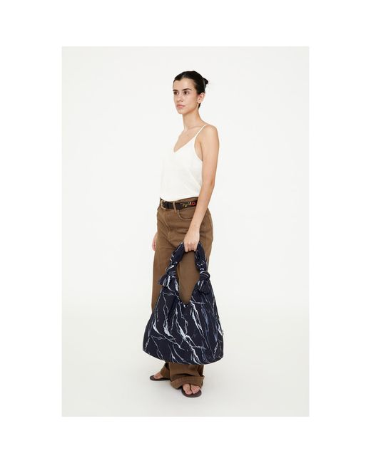 Lefrik Blue Biwa Puffy Bag By Mercedes Bellido
