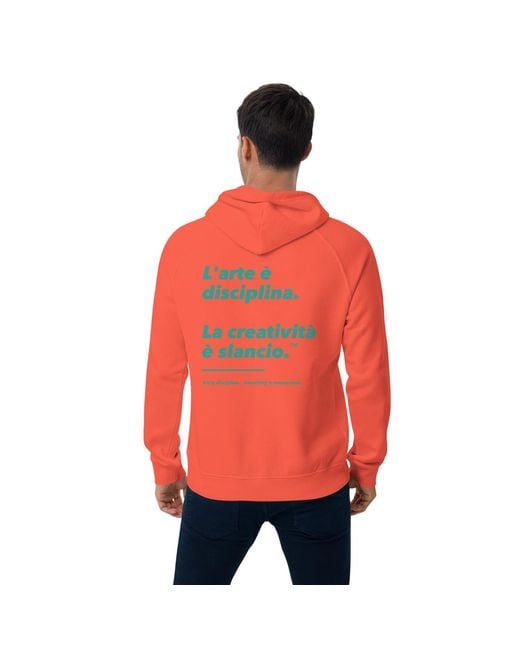 Anchor and Crew Red Burnt Art & Momentum Creative Standard Organic Cotton Hoodie for men