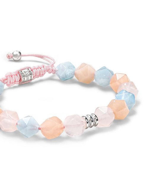 AWNL Pink Multicolored Morganite Macrame Bracelet