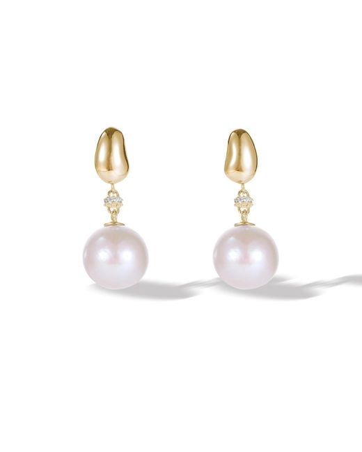 Classicharms Metallic Doris Vermeil Freshwater Pearl Drop Earrings