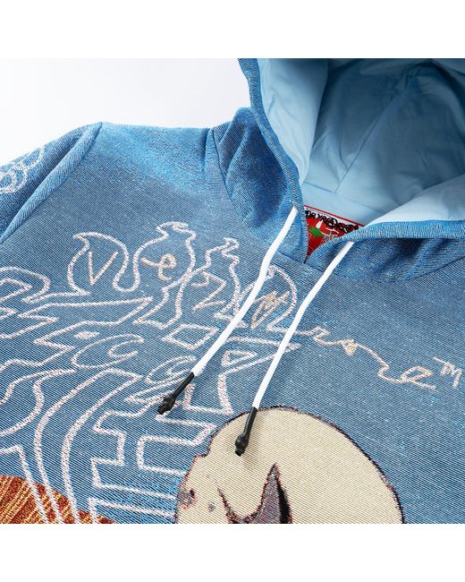 VERYRARE Blue Yokai Kabuki Hoodie for men