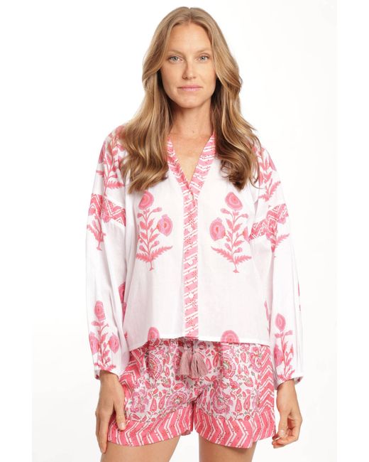 Bindu Pink Carlie Blouse