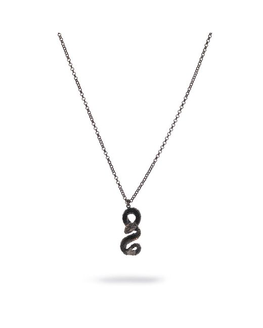 Ebru Jewelry Metallic Serpent Guardian Sterling Necklace for men