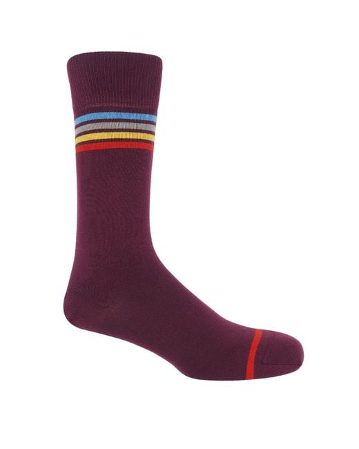 Peper Harow - Made in England Purple Mix Tape Socks – for men