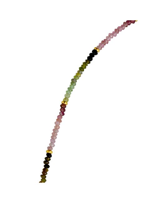 Bombyx House Metallic Tiny Tourmaline Ombre Bead Long Necklace