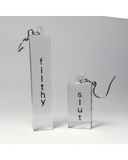 Studio Syg Metallic Filthy Slut Earrings
