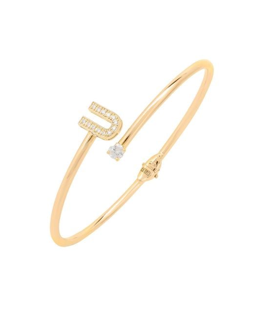 Latelita London Metallic Initial Bangle U