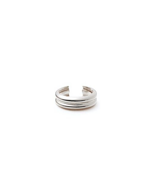 Shabella Nyc White Double Stack Bold Ear Cuff