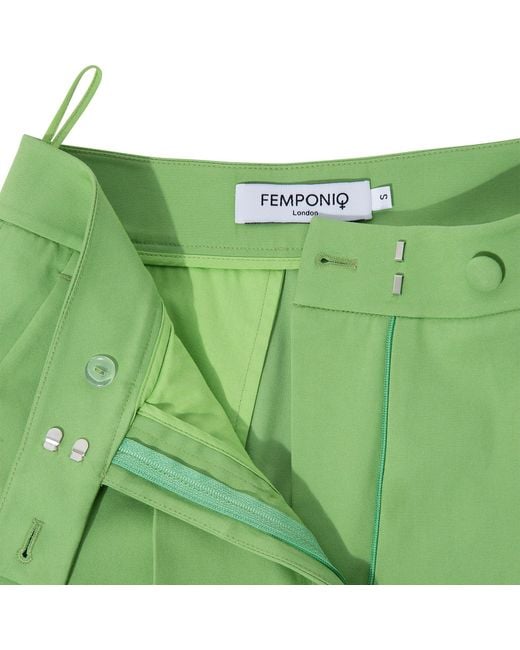 Femponiq Green Tailored Cotton Trouser