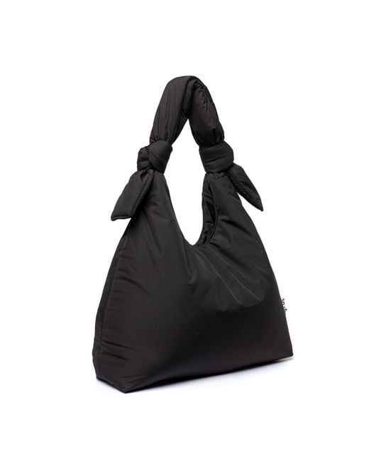 Lefrik Black Biwa Puffy Shoulder Bag Bloom
