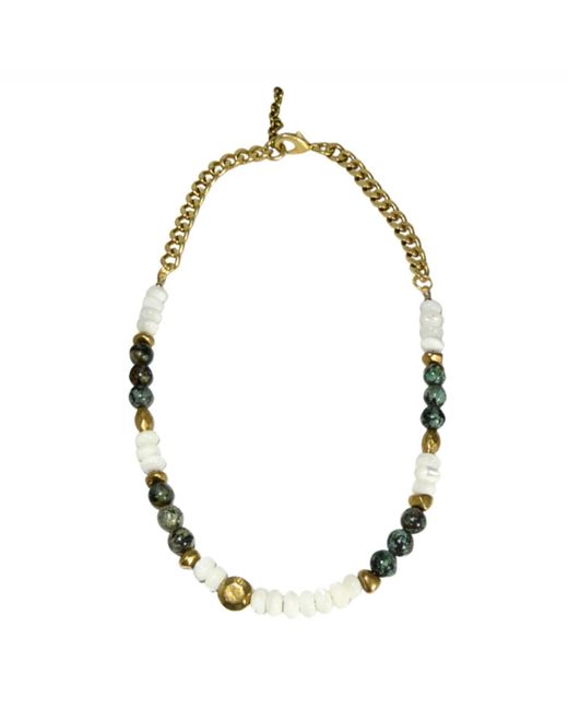 Rachel Nathan Metallic African & Mother Of Pearl Necklace