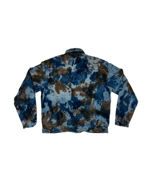 Zasta Studio Blue Denim Jacket Tie Dye Xtra Large H for men