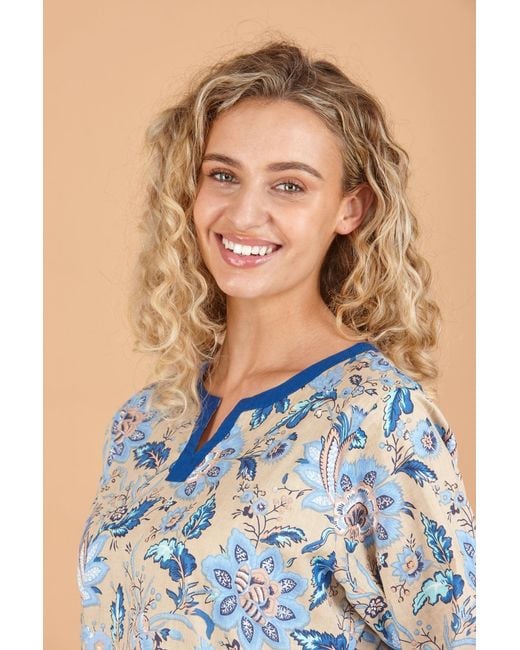Inara Blue Lotus Cotton Pyjamas