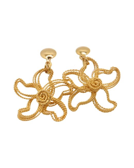 Nart Nature Making Art Metallic The Metal Starfish Hand Twisted Wire Earrings