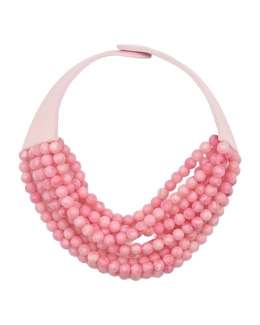 Fairchild Baldwin Pink Medium Bella Matte Carnation Necklace