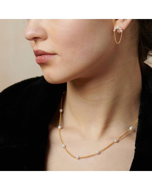 Janus Edinburgh Metallic Hennu Freshwater Pearls Vermeil Necklace