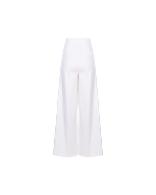AVENUE No.29 White Wide Leg Trousers