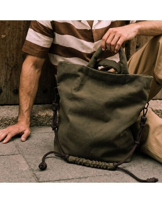 C. Grassi Green The Wanderer Tote for men