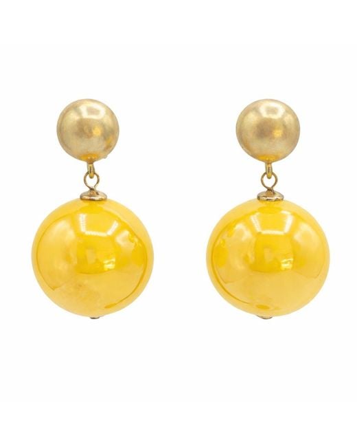 Michael Nash Jewelry Metallic Marylynn Ball Drop Earrings