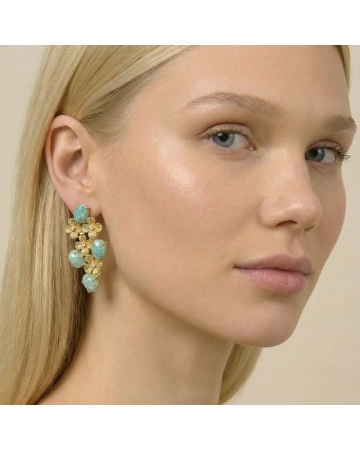 Sibylla Delphica Metallic Azure Blossom Earrings