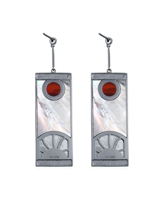 Azura Jewelry New York White Demon Slayer Hanafuda Earrings Vermeil
