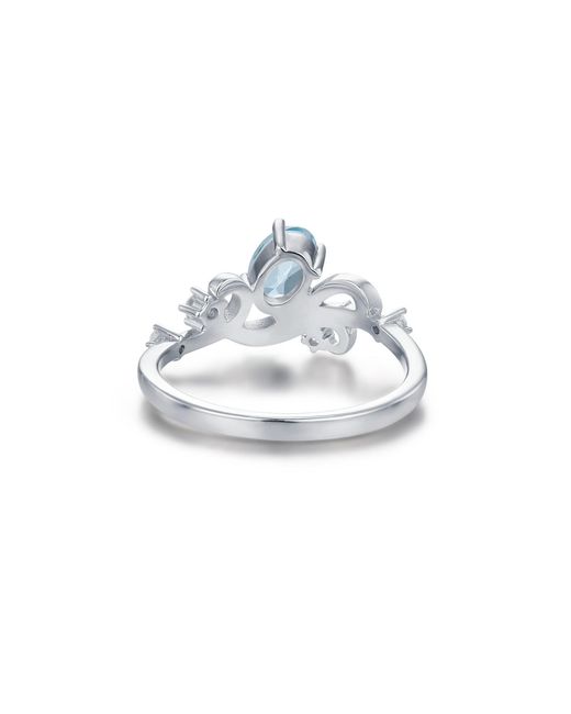 Azura Jewelry New York Blue Water Breathing Wave Topaz Ring Vermeil